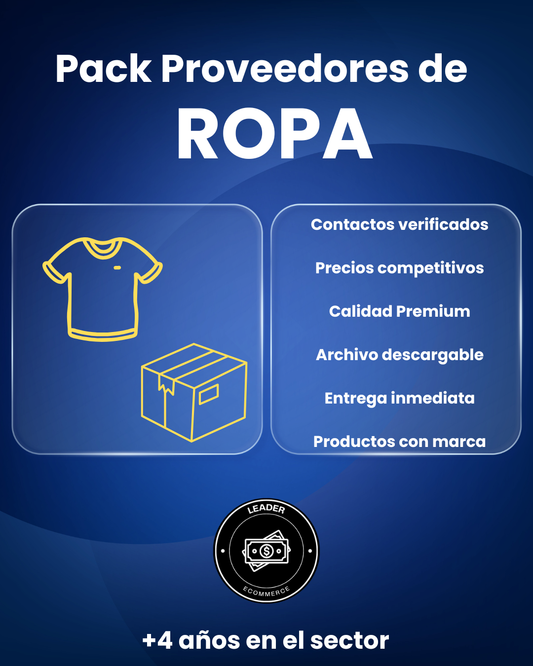 Pack Proveedores De Ropa
